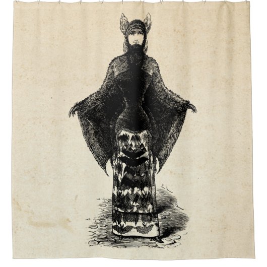 Rideaux De Douche Victorian Girl in Bat Costume I (Devant)