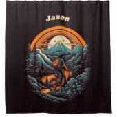 Rideaux De Douche Vie cyclable, personnalisable rétro (Devant)