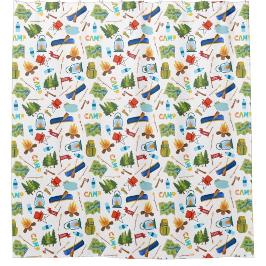 Rideaux De Douche Vie du camping (Devant)