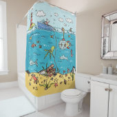 Rideaux De Douche Vie marine Sous La Mer Nautique (En situation)