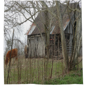 Rideaux De Douche Vieille grange antique