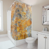 Rideaux De Douche Vieille texture rouille, grunge arrière - plan mét (En situation)