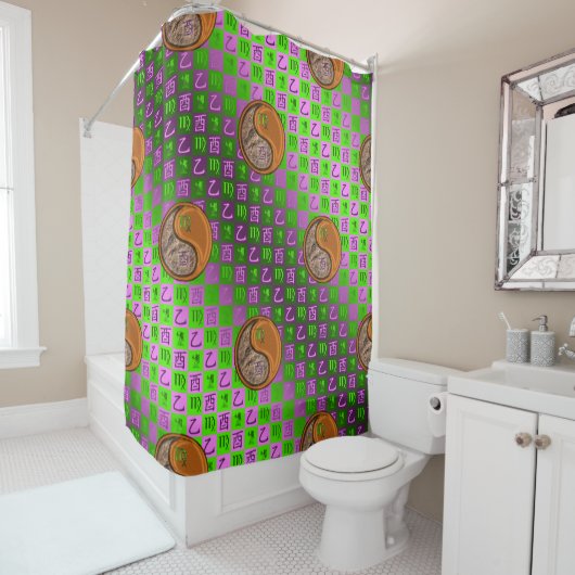 Rideaux De Douche Vierge & Coq de Bois (En situation)
