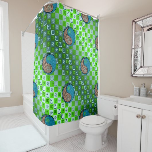 Rideaux De Douche Vierge & Serpent d'eau (En situation)