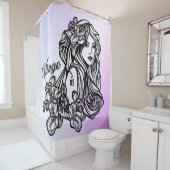 Rideaux De Douche Vierge Vierge Zodiaque Violet (En situation)