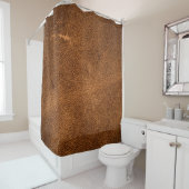 Rideaux De Douche Vieux cuir marron (En situation)