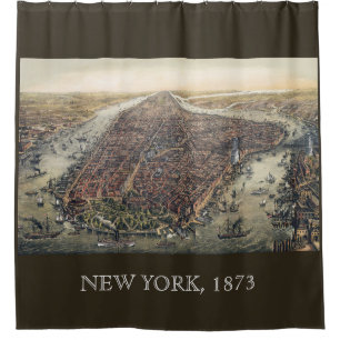 Rideaux De Douche Vieux New York City, Manhattan, pont de Brooklyn