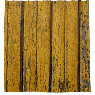Rideaux De Douche Vieux portail ou clôture jaune avec peinture diffé