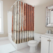 Rideaux De Douche vieux zine et ondulé rouillé arrière - plan de tex (En situation)