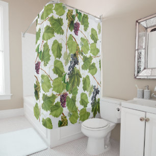 Rideaux De Douche Vigne de raisin Île grecque méditerranéenne