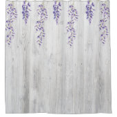 Rideaux De Douche Vignes de la Wisteria à la clôture en bois blanc (Devant)