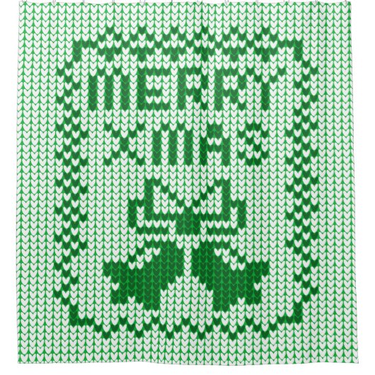 Rideaux De Douche Vilain chandail motif sonneries cloches et Joyeux (Devant)