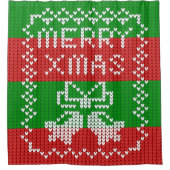Rideaux De Douche Vilain pull motif sonnettes Joyeux fils Xmas (Devant)