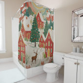 Rideaux De Douche Village de Noël (En situation)