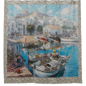 RIDEAUX DE DOUCHE VILLAGE DE PÊCHE (Devant)