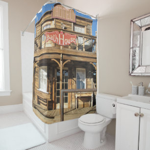 Rideaux De Douche Ville occidentale d'hôtel de Chambre occidentale