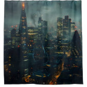 Rideaux De Douche Ville tempétueuse et futuriste (Devant)