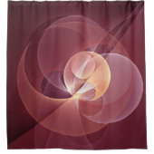 Rideaux De Douche Vin moderne élégant Abstrait Art fractal rouge (Devant)