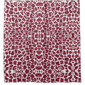 Rideaux De Douche Vin Motif léopard rouge (Devant)