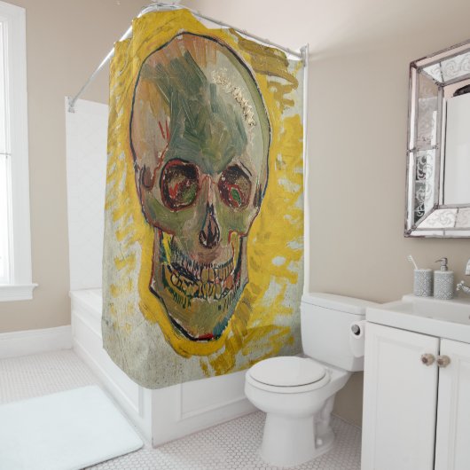 Rideaux De Douche Vincent van Gogh - Crâne 1887 #2 (En situation)