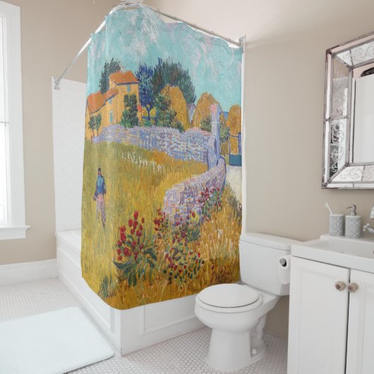 Rideaux De Douche Vincent van Gogh - Ferme en Provence (En situation)