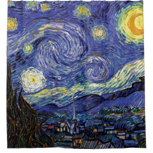 Rideaux De Douche Vincent Van Gogh - La Nuit étoilée Beaux-Arts