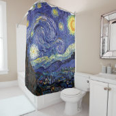 Rideaux De Douche Vincent Van Gogh - Le Starry Night Fine Art (En situation)