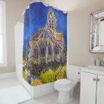 Rideaux De Douche Vincent van Gogh - L'église d'Auvers<br><div class="desc">L'église d'Auvers / l'Eglise à Auvers-sur-oise par Vincent Van Gogh en 1890</div>