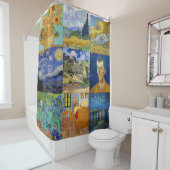 Rideaux De Douche Vincent Van Gogh - Masterpieces Patchwork (En situation)