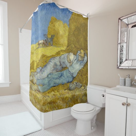 Rideaux De Douche Vincent Van Gogh - Mion, Repos / Travail / Siesta (En situation)