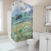 Rideaux De Douche Vincent Van Gogh - Paysage de Saint-Rémy (En situation)