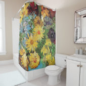Rideaux De Douche Vincent Van Gogh - Vase Avec Marguerites Et Anémon (En situation)