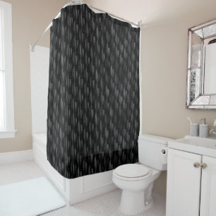 Rideaux De Douche Vintage Black Grunge USA American Flag Motif