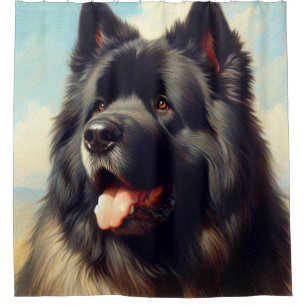 Rideaux De Douche Vintage Bouvier des Flandres Peinture