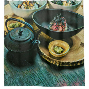 Rideaux De Douche Vintage cadeau sushi