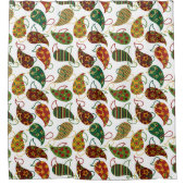 Rideaux De Douche Vintage Christmas Paisley (Devant)
