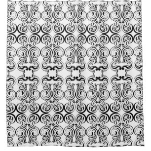 Rideaux De Douche Vintage damassé vintage ornement baroque. Partie r