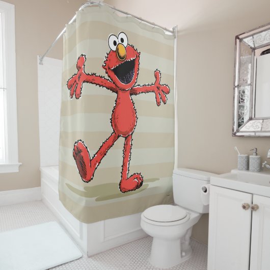 Rideaux De Douche Vintage Elmo (En situation)