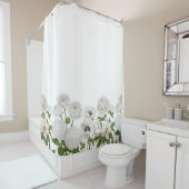 Rideaux De Douche Vintage Farmhouse white flower (En situation)