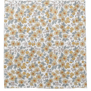 Rideaux De Douche Vintage floral background. Floral pattern with sma