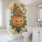 Rideaux De Douche Vintage/Halloween/Automne/citrouille (En situation)