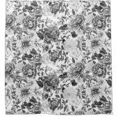 Rideaux De Douche Vintage Jardin Botanique Fleurs Motif (Devant)