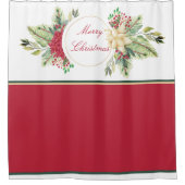 Rideaux De Douche Vintage Noël floral (Devant)
