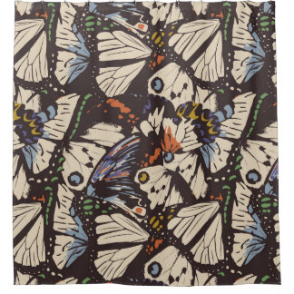 Rideaux De Douche Vintage papillons surface motif. Coloré, t