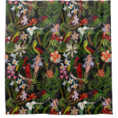 Rideaux De Douche Vintage Perrot Jungle 1 Motif (Devant)