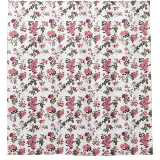 Rideaux De Douche Vintage Pink Roses (Devant)