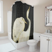 Rideaux De Douche Vintage Two white egrets Illustration (En situation)