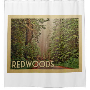 Rideaux De Douche Vintage voyage de la Californie de parc national