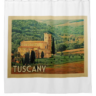 Rideaux De Douche Vintage voyage de la Toscane Italie