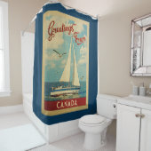 Rideaux De Douche Vintage voyage de voilier Canada (En situation)
